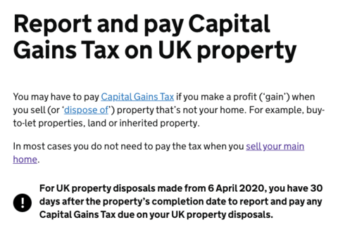 How to report and pay Capital Gains Tax